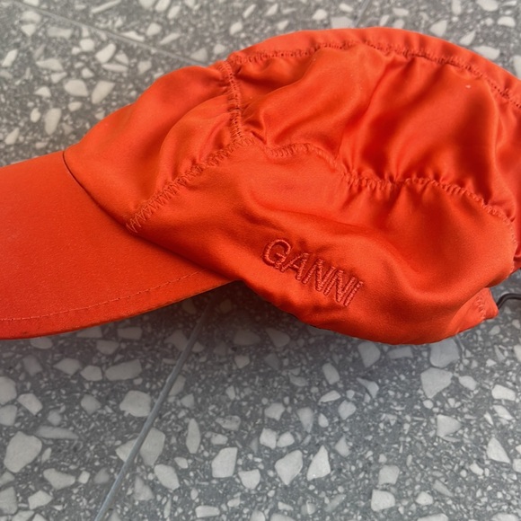 Ganni Vibrant Orange Hat - Picture 6 of 8